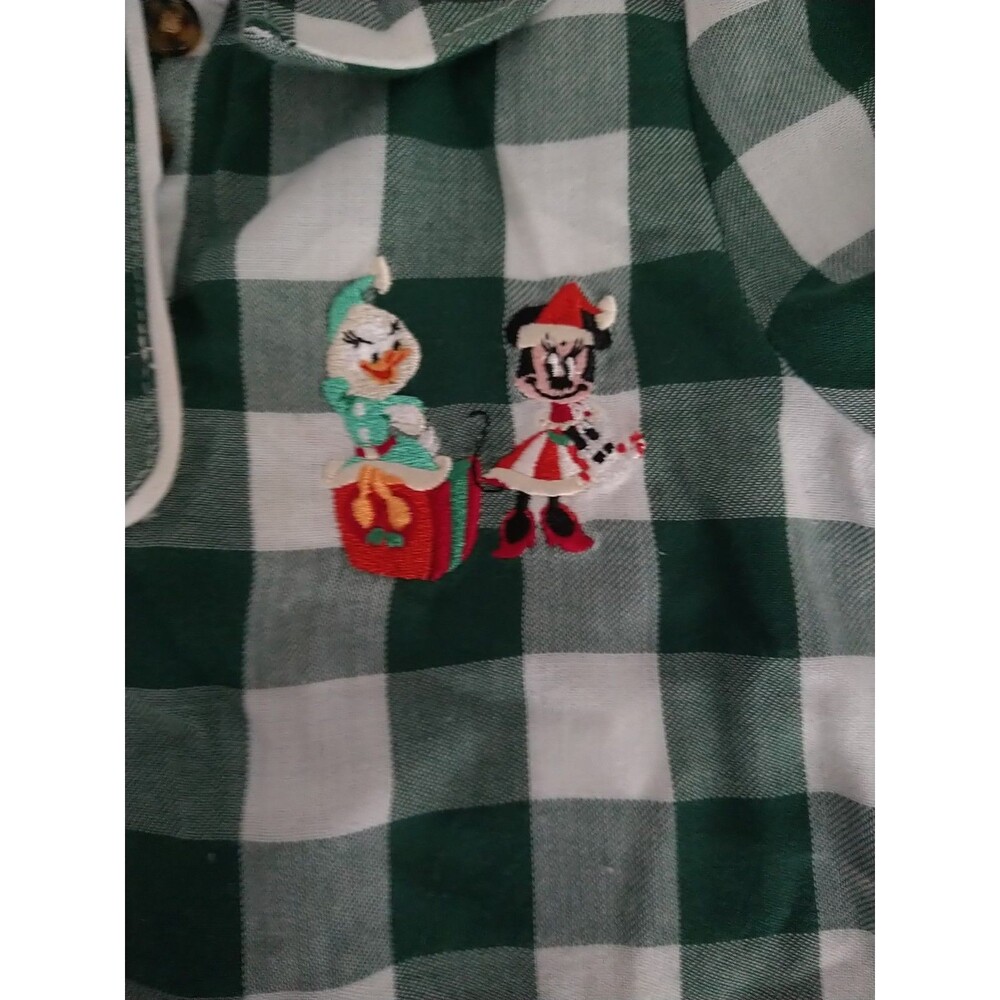 Disney Minnie Mouse Daisy Nightgown Pajamas Size 3 Plaid Check Holiday Christmas - Picture 3 of 8